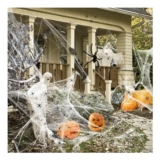 AMLOOPH Halloween Spider Web Cobwebs, 120g, 40 Spiders