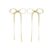 AMOR Yellow Gold Coloured Bow Drop Earrings