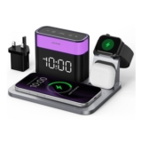 ANJANK GlowDock 5-in-1 Wireless Charger with Alarm Clock