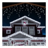 ANSIO 760 LED Icicle Christmas Lights, 26m, Cool White, Timer