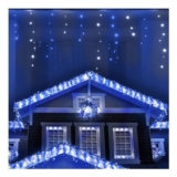 ANSIO 760 LED Icicle Lights, 26m, Outdoor/Indoor, Blue White, Mains-Powered