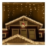 ANSIO Icicle Christmas Lights, 760 LED, 26m, Warm White, Timer
