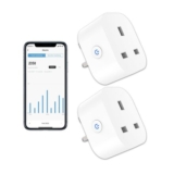 ANTELA 2-Pack Smart Plug with Energy Monitoring, 2.4GHz WiFi, Alexa/Google