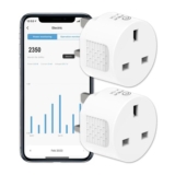 ANTELA Smart Plug with Energy Monitoring, 2.4GHz WiFi, Timer, 2-Pack