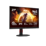 AOC 27G4ZR 27 inch FHD Gaming Monitor 260Hz, Fast IPS Panel, 1ms GtG, HDR10, G-Sync Compatible, Height Adjustment, (1920×1080