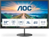 AOC Q32V4 32 inch WQHD Monitor 75Hz, IPS Panel, 4ms GtG, , Speakers, (2560×1440 HDMI 1x 1.4 DP 1x 1.2 ) Black