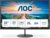 AOC Q32V4 32 inch WQHD Monitor 75Hz, IPS Panel, 4ms GtG, , Speakers, (2560×1440 HDMI 1x 1.4 DP 1x 1.2 ) Black