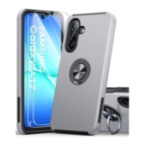 AOUIA Galaxy A17 Case with Screen Protector, 360 Ring Stand