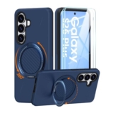 AOUIA Samsung S26/S26 Case, 360 Kickstand, 2-Pack Screen Protector