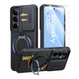 AOUIA Samsung S26/S26 Case with 2-Pack Screen Protector and Kickstand