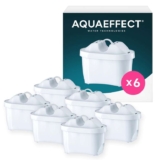 AQUAEFFECT MAX Water Filter Cartridges Reduces Chlorine, Limescale, Microplastics and PFAS Eco-Friendly (6 Pack)