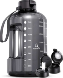 AQUAFIT 4 Litre Water Bottle with Straw – Water Bottle 4L with Time Marker sold by T-EXP FBA