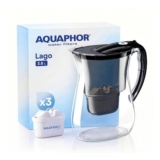 AQUAPHOR Lago Black 3.8L Filter Jug with 3x Maxfor Cartridges