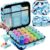 ARTDOT 5D Diamond Art Storage Boxes with 30 Slots, 71pcs Diamond Painting Accessories and Tools Kits with Pens for Adults(Blue)