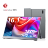 ARZOPA Z3FC 16.1 QHD 180Hz Ultra thin Portable Monitor ( Aluminium / Speakers / FreeSync / USB-C ) w/codeARZOPA Official Store(UK Stock)