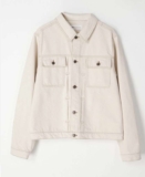 ASOS COLLECTIVE co-ord classic fit denim jacket in raw ecru ( S-3XL )