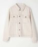 ASOS COLLECTIVE co-ord classic fit denim jacket in raw ecru ( S-3XL )