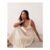 ASOS DESIGN Crinkle Button through Midi Dress in Stone