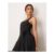 ASOS DESIGN Scoop Neck Pleat Waist Midaxi Dress in Black