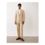 ASOS DESIGN Slim Fit Suit in Stone Slub Texture
