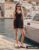 ASOS DESIGN waisted v neck mini sundress with seaming details in black