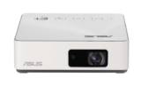 ASUS S2 White USB-C Portable LED Projector, 720P (1280 x 720), 500 Lumens, Built-in 6000mAh Battery
