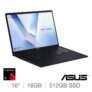 ASUS Vivobook Copilot PC, Snapdragon X1, 16GB RAM, 512GB SSD, 16 Inch Laptop, X1607QA-MB005W -2 year warranty -Discount applied at checkout