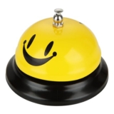 ASelected 8.5cm Desk Bell for Hotels, Restaurants, Bars, Yellow