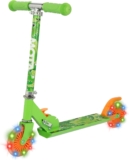 ATOM Light Up Inline Scooter for Kids Foldable 2-Wheel Scooter with Light-Up Wheels, Adjustable Handlebar, Folding Lock System Available in Dinosaur or Unicorn Theme Outdoor Ride On Toy Ages 4