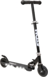 ATOM Light-Up Kids Scooter Black LED Flash Wheels, Adjustable Handlebar & Foldable Frame 2-Wheel Kick Scooter for Ages 4-7