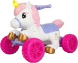 ATOM Unicorn Quad Bike Electric Ride-On for Kids 6V Battery Powered Ride On Toy Push Button Control 40 Minute Run Time 3km/h Safe Speed Unicorn Ride On Quad for Children Aged 2