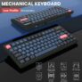 ATTACK SHARK AK832 PRO Low Profile (red switch) Mechanical Keyboard, Ultra-Thin RGB Wireless 75% Gasket Gaming Keyboard with LED Screen