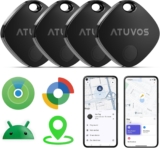 ATUVOS Dual System Air Tracker Tag PRO 4 Pack, Smart Key Finder