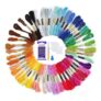 AUERVO Embroidery Floss, 50 Skeins, Rainbow Colors, Free Needles, Bobbins