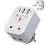 AUNNO UK to European Plug Adapter, PD 20W Fast Charging Grounded European Adapter with Shaver Plug