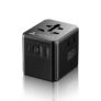 AUNNO Universal Travel Adapter, with 2 USB C and 2 USB Ports, Built in UK, EU, AU, US plug