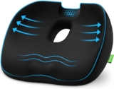AUVON Donut Pillow Seat Cushion with Scientific Centre Hole for Hemorrhoids Memory Foam Coccyx Cushion with U-Shaped Cutout for Tailbone Pain Relief, Postpartum Pregnancy & After Surgery, Comfort
