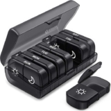 AUVON Pill Box Organiser, XL Weekly Pill Box 7 Day 2 Times a Day with One-Side Large Opening Design Black Sold by AUVON FBA – Prime Deal