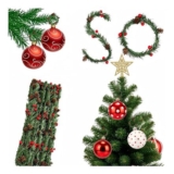 AWSOLAR 20PCS 13.77in Christmas Garland Railing Ties for Stairs