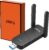 AXE5400 WiFi 6E USB WiFi Dongle for PC, USB 3.0 WiFi Adapter with 2 Antennas Tri-Band 6/5/2.4G, MU-MIMO,OFDMA, Fast Speed Wireless Network for Windows 11/10 Gaming Streaming, Easy Setup