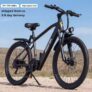 Aairsk GT300 Electric Bike in Black, NFC Smark Lock, 250W Motor, Shimano 7-Speed, 36V 10Ah Battery With Code Urlife Cycling A Store