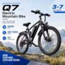 Aairsk Q7 Electric Bike, 250W Motor, Shimano 7-Speed Gears, 36V 10Ah Removable Battery Urlife Cycling C Store