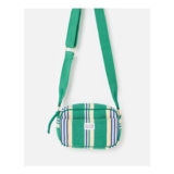 Abbie Green & Blue Striped Crossbody Bag
