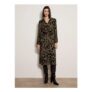 Abstract Brushstroke Midi Dress