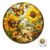 Acrylic Stained-Glass Garden Suncatchers with Chain, Weather-Resistant