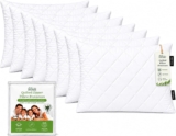 Adam Home Quilted Pillow Protectors 8 Pack (50 x 75 CM) – Soft Poly Cotton Zippered Pillow Cases Durable, Breathable & Comfortable