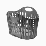 Addis Fold Flat Collapsible Laundry Basket 38L Washing Basket, Dark Grey