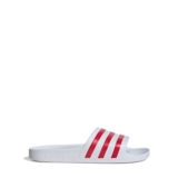 Adidas Adilette Aqua Slides Unisex White/Collegiate Red UK 8