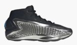 Adidas Mens Anthony Edwards 1 Mid Chrome Basketball Shoes Core Black/Silver Metallic/Core Black UK sizes: 7.5 -11.5