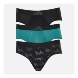 Adidas Mens Three Pack Briefs Black/Green